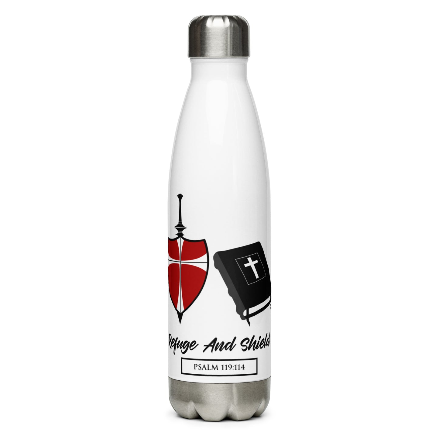Refuge and Shield Stainless Steel Water Bottle