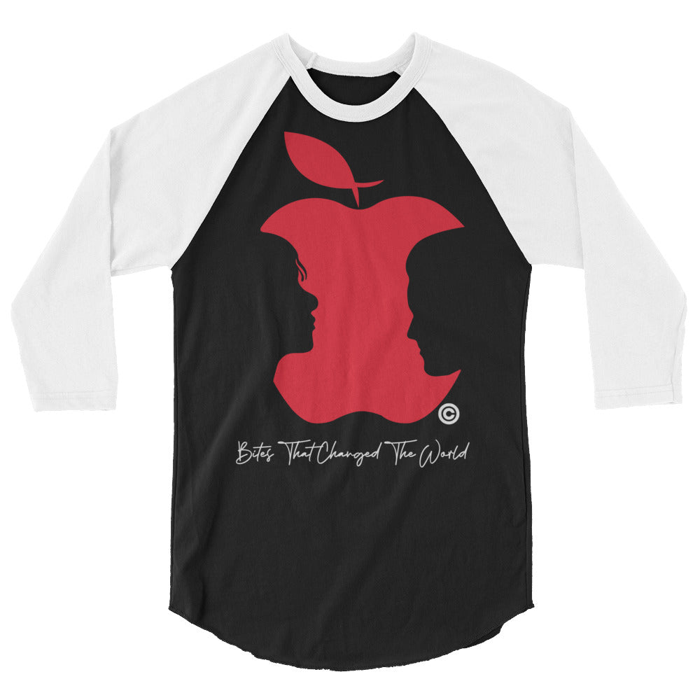 Bites That Changed the World V2 Men's 3/4 Sleeve Raglan Shirt