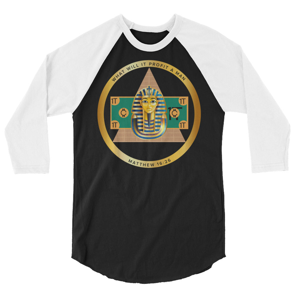 Matthew 16:26 Men's 3/4 Sleeve Raglan Shirt