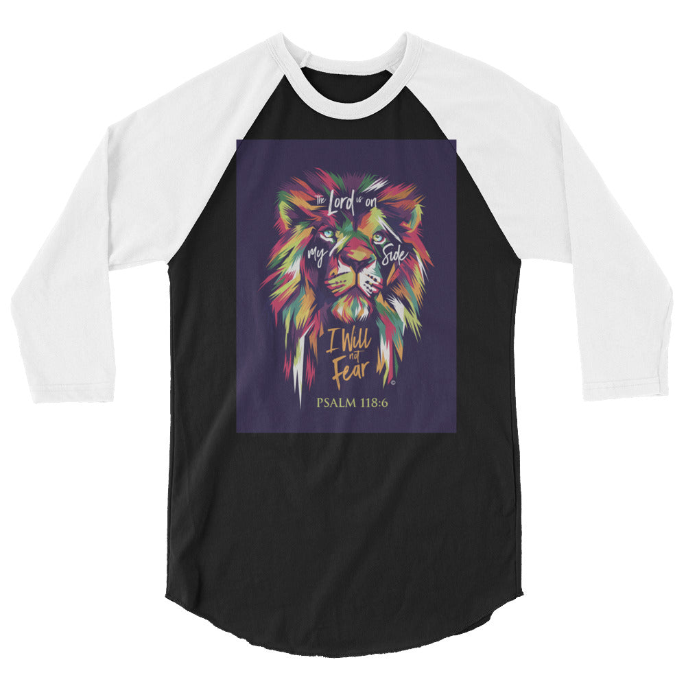 I Will Not Fear Men's 3/4 Sleeve Raglan Shirt