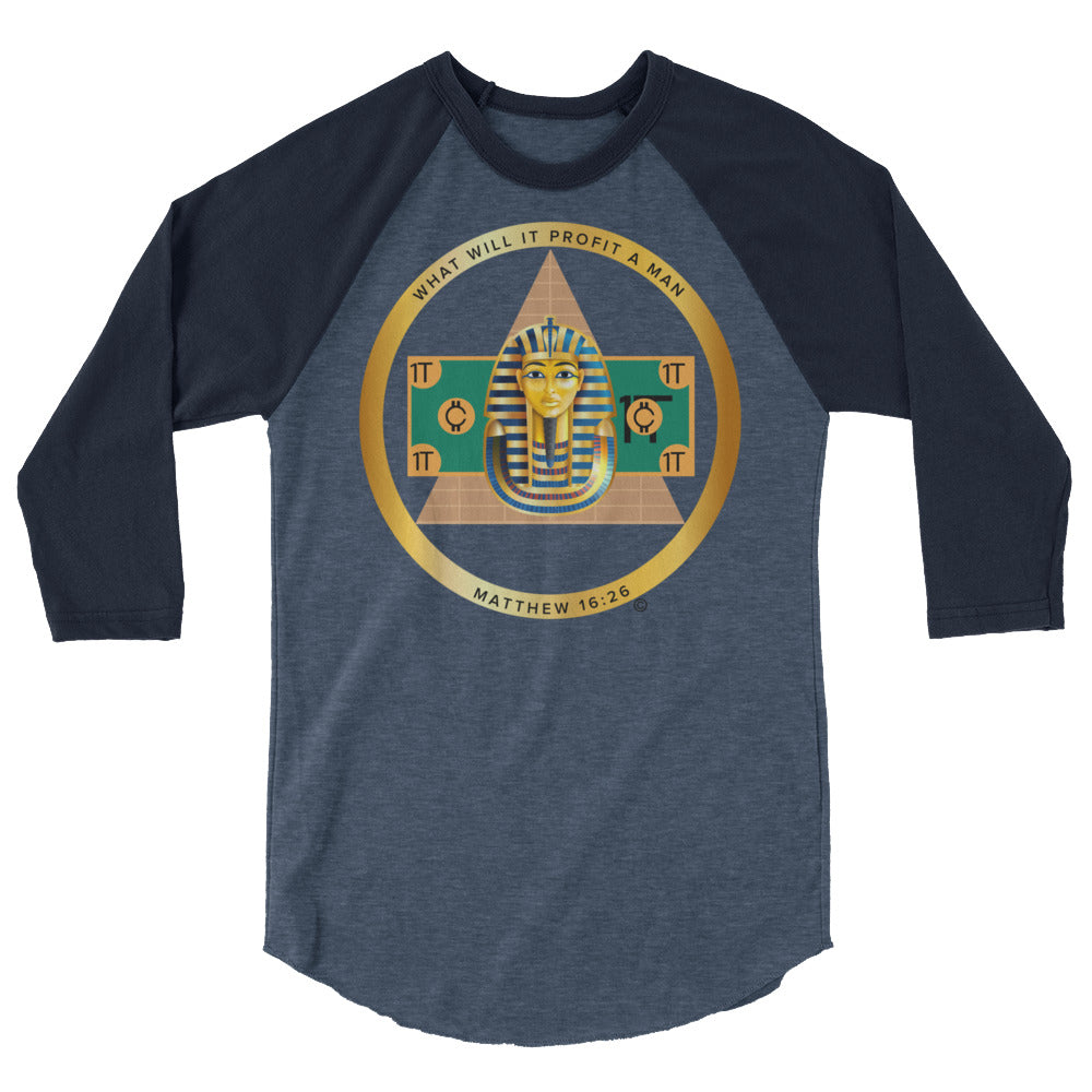 Matthew 16:26 Men's 3/4 Sleeve Raglan Shirt