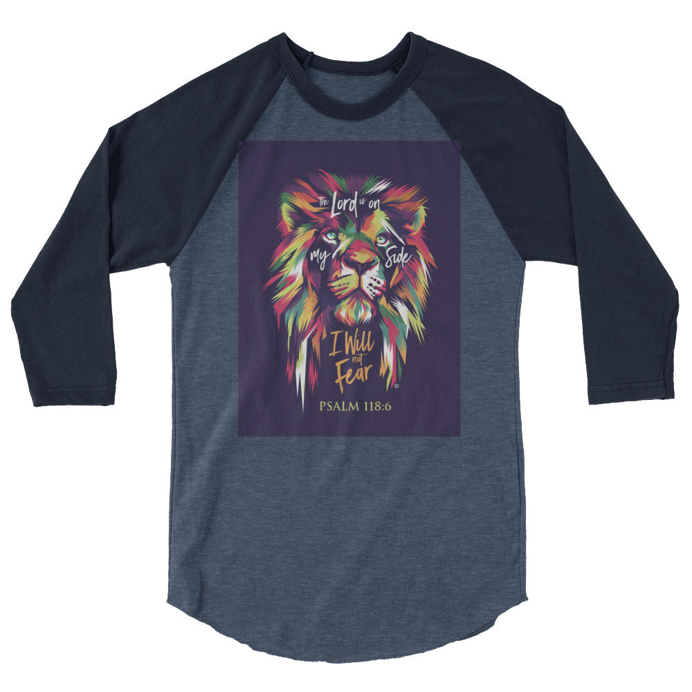 I Will Not Fear Men's 3/4 Sleeve Raglan Shirt