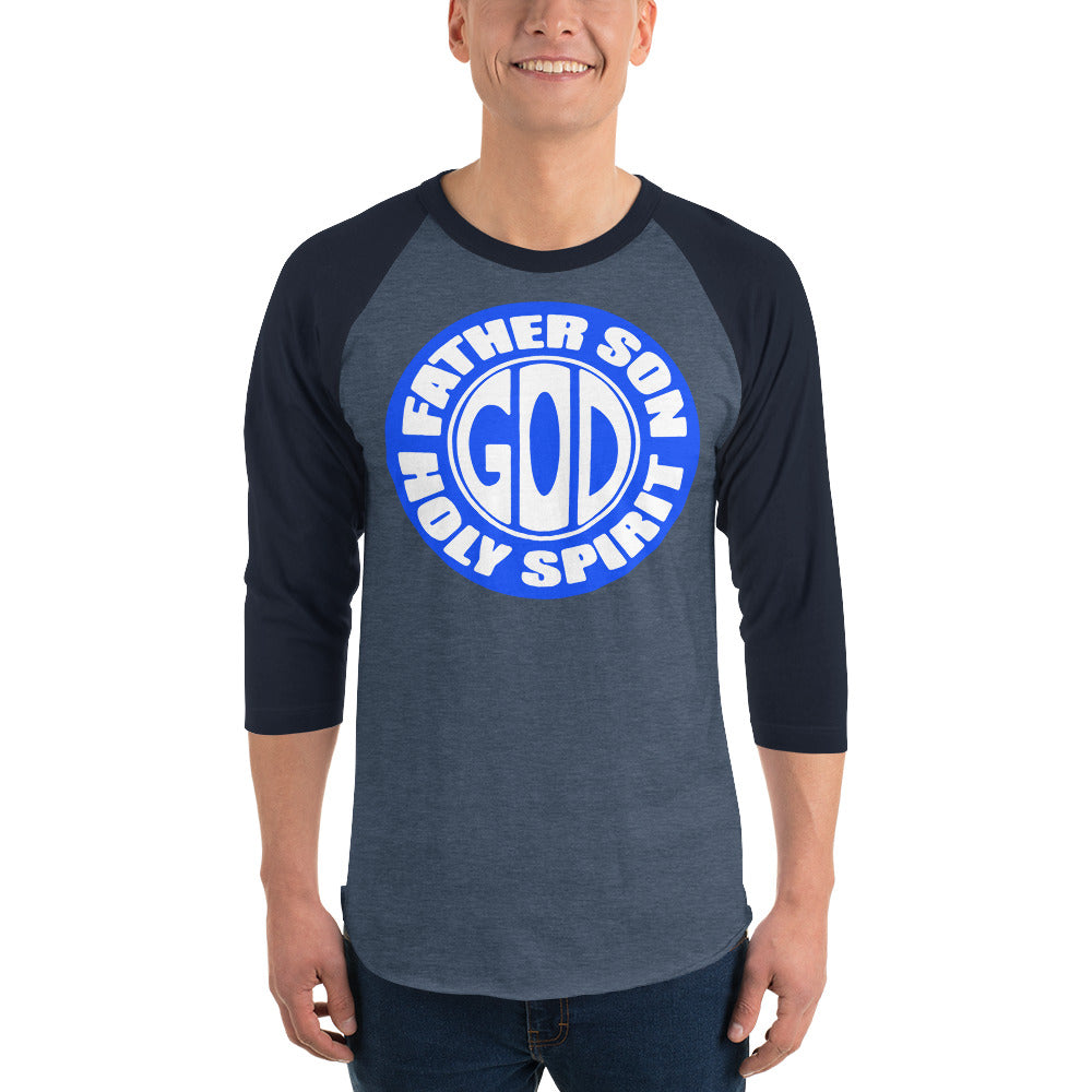 Father Son Holy Spirit Men's 3/4 Sleeve Raglan Shirt