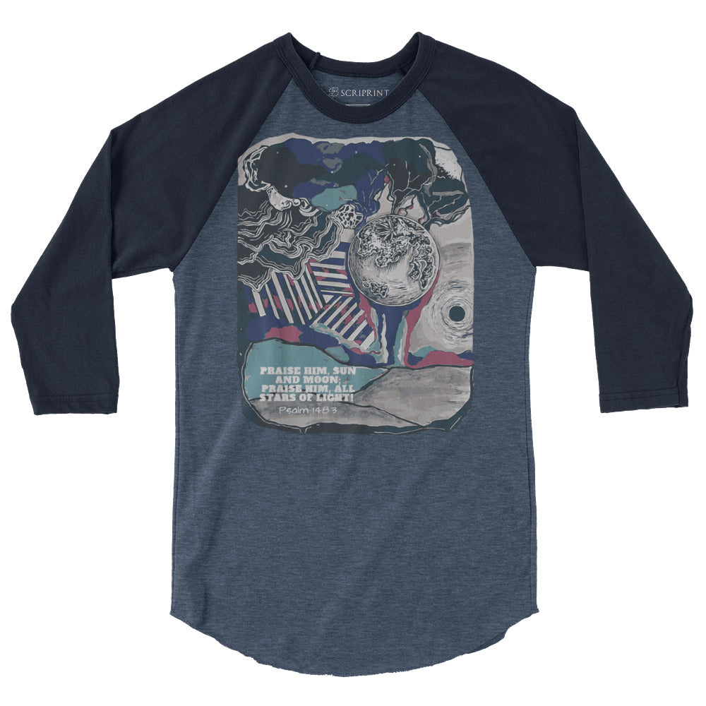 Praise Him Men's 3/4 Sleeve Raglan Shirt