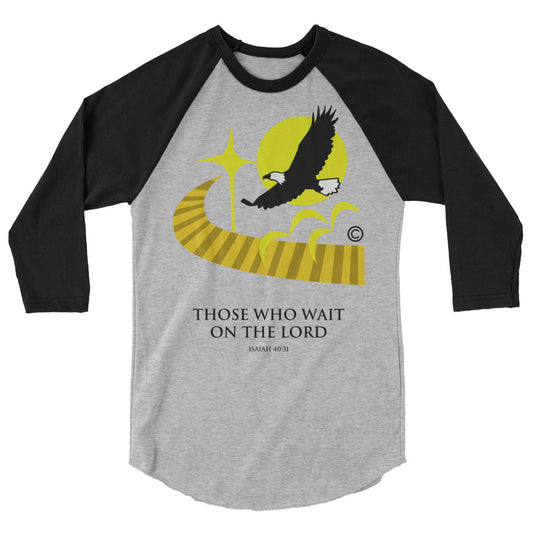 Those Who Wait on the Lord Men's 3/4 Sleeve Raglan Shirt