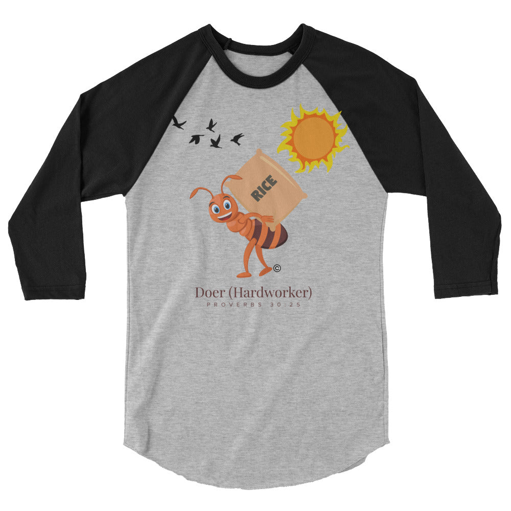 Doer - Hardworker Men's 3/4 Sleeve Raglan Shirt