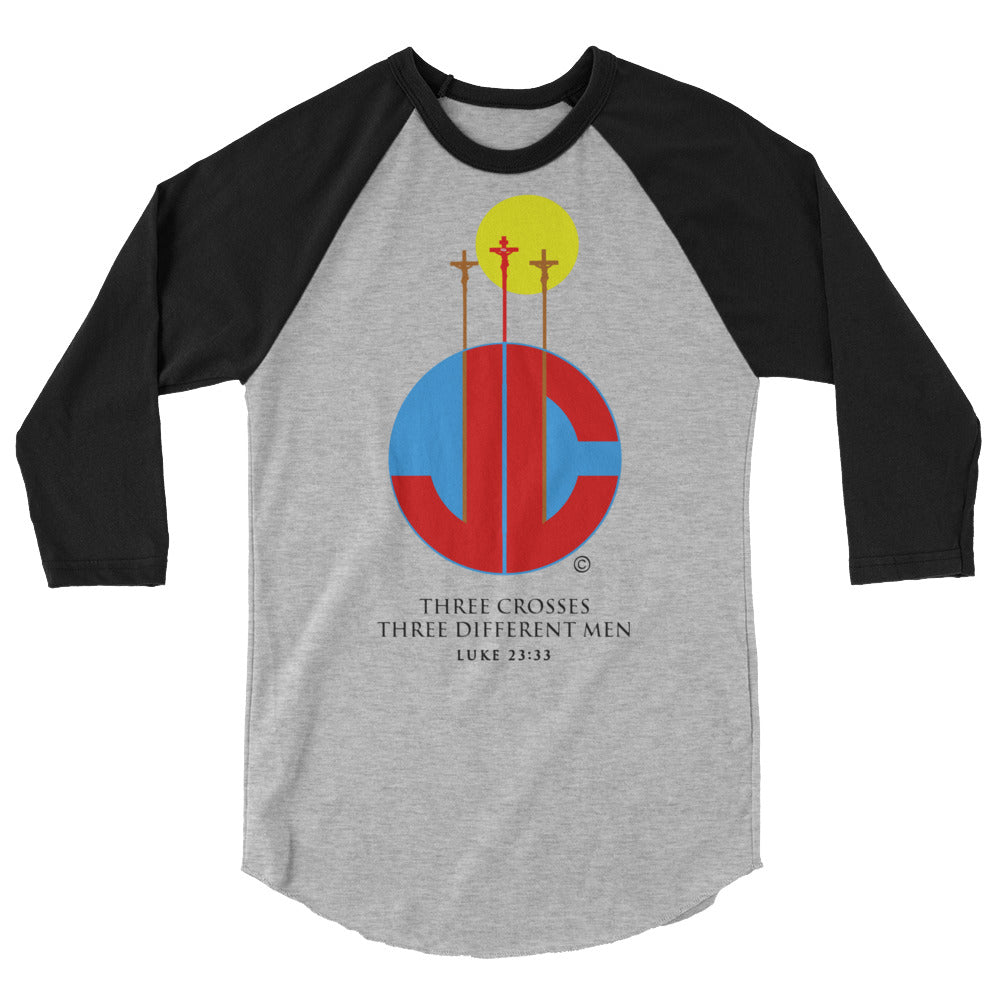 Three Crosses 3/4 Sleeve RaglanSshirt