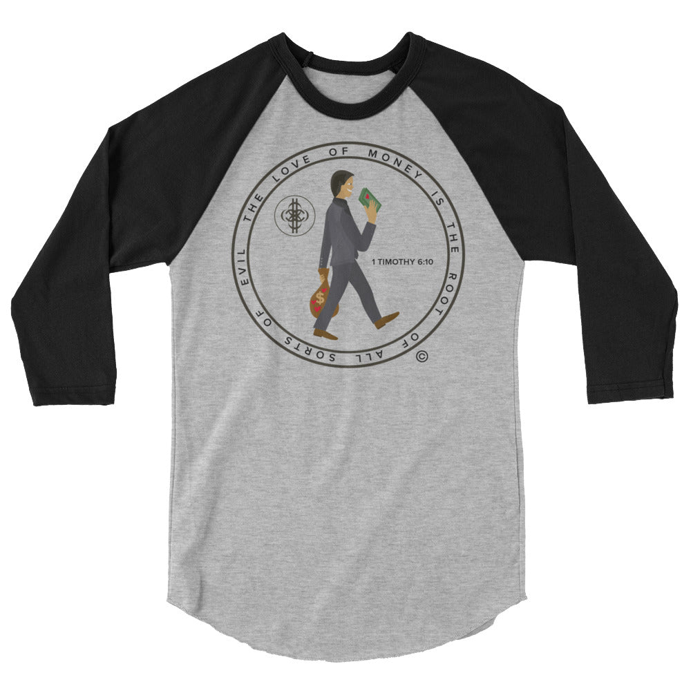 Love of Money Men's 3/4 Sleeve Raglan Shirt