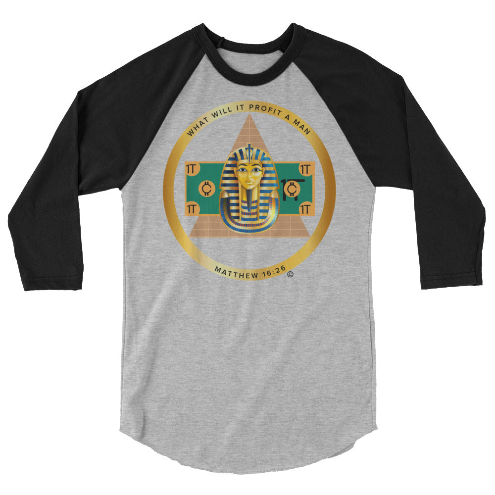 Matthew 16:26 Men's 3/4 Sleeve Raglan Shirt