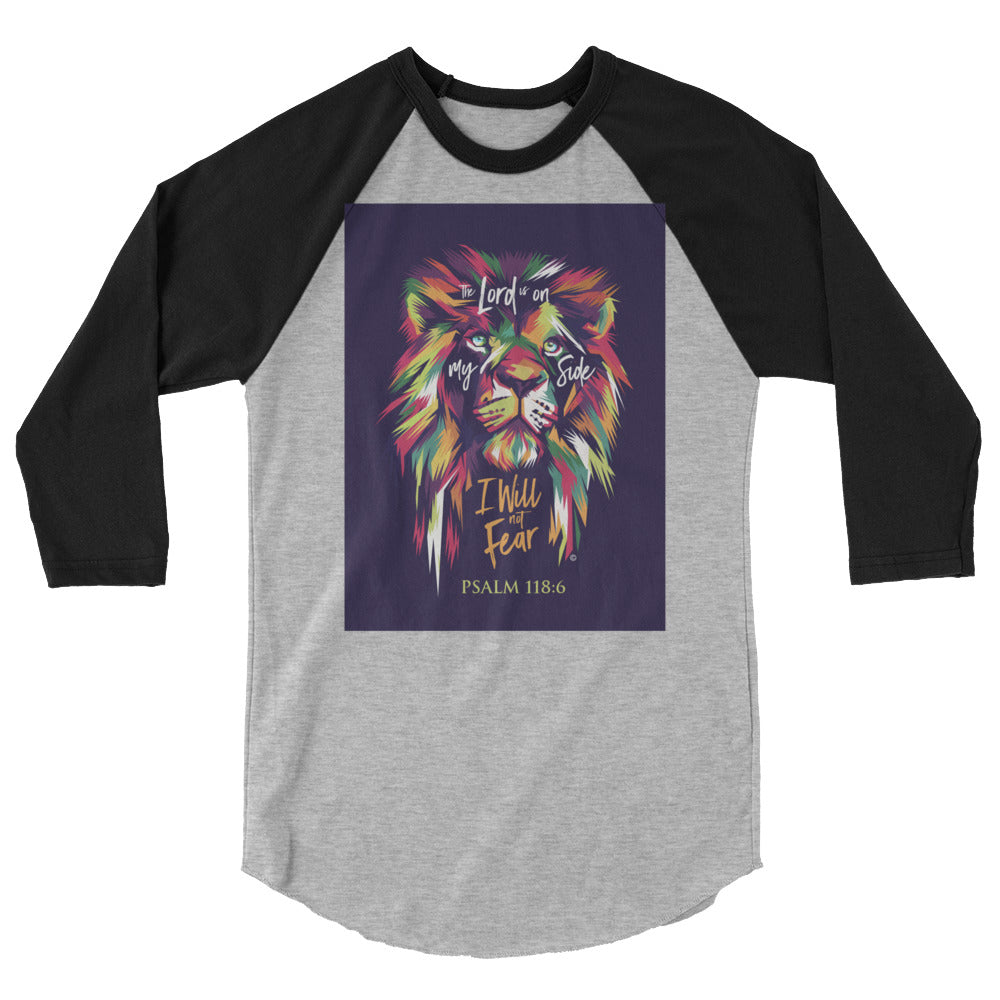I Will Not Fear Men's 3/4 Sleeve Raglan Shirt
