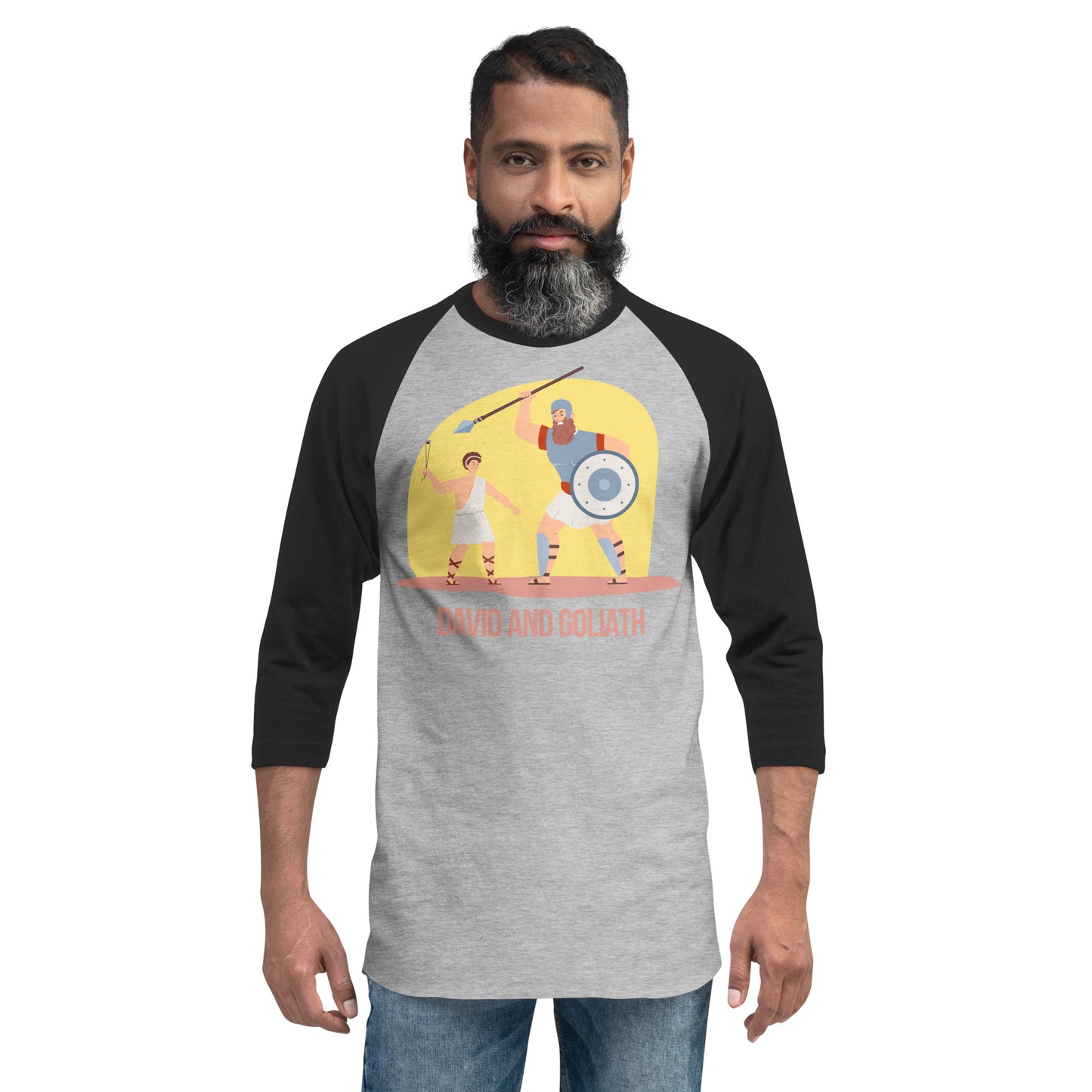 David and Goliath Men's 3/4 Sleeve Raglan Shirt