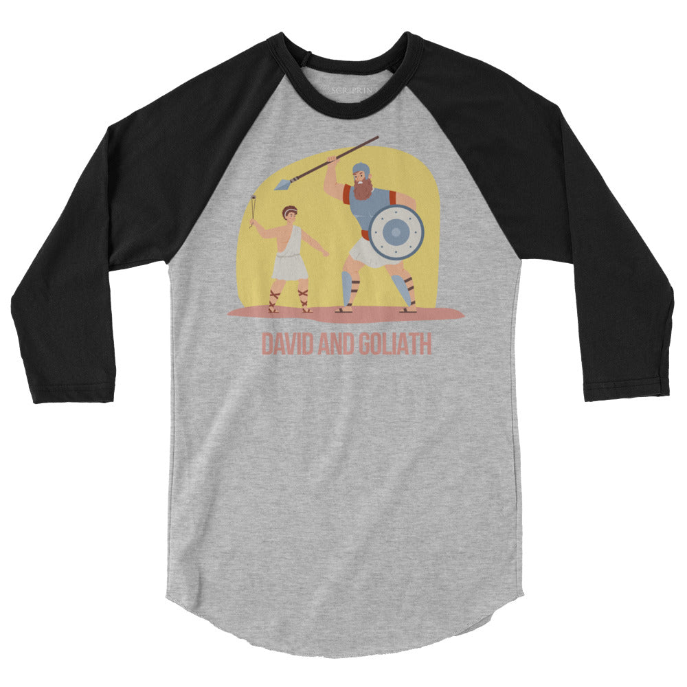 David and Goliath Men's 3/4 Sleeve Raglan Shirt