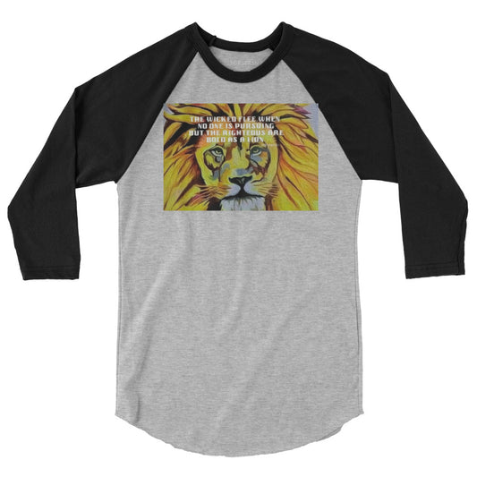 Bold as a Lion Men's 3/4 Sleeve Raglan Shirt