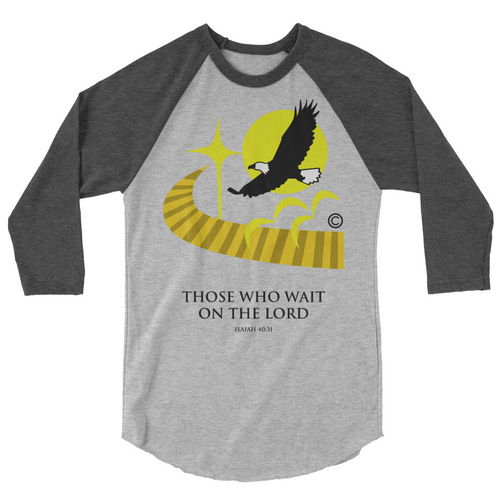 Those Who Wait on the Lord Men's 3/4 Sleeve Raglan Shirt