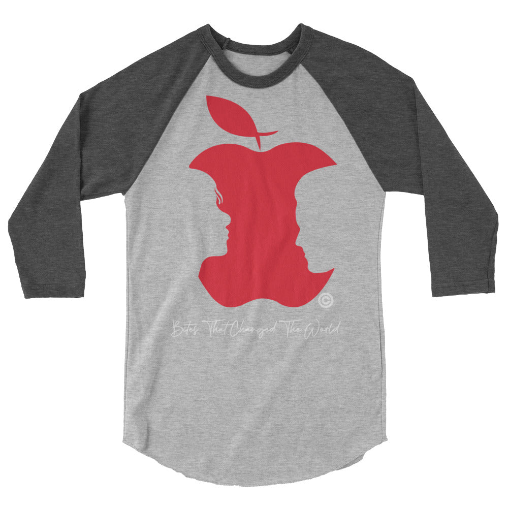 Bites That Changed the World V2 Men's 3/4 Sleeve Raglan Shirt
