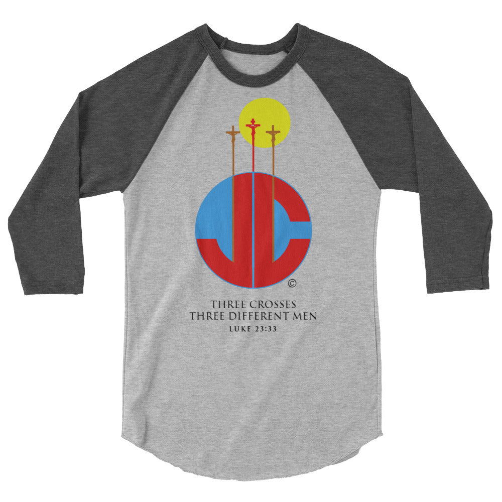 Three Crosses 3/4 Sleeve RaglanSshirt