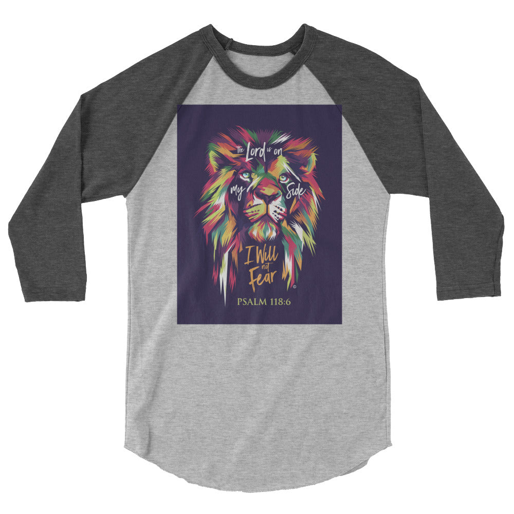 I Will Not Fear Men's 3/4 Sleeve Raglan Shirt