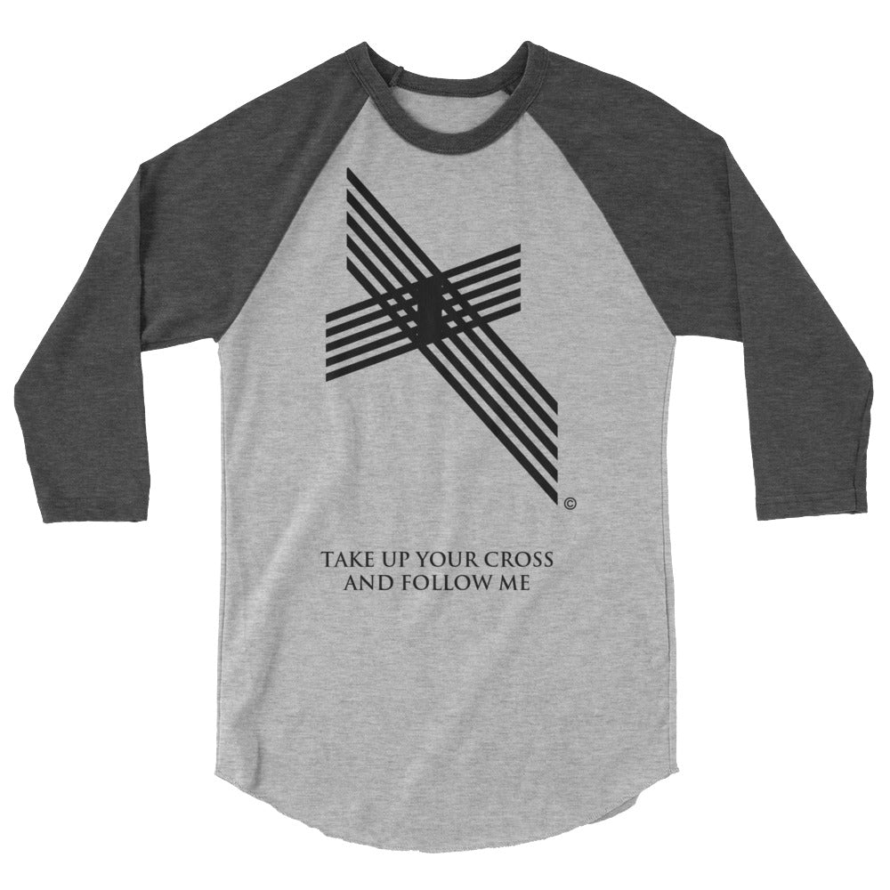 Take Up Your Cross Men's 3/4 Sleeve Raglan Shirt