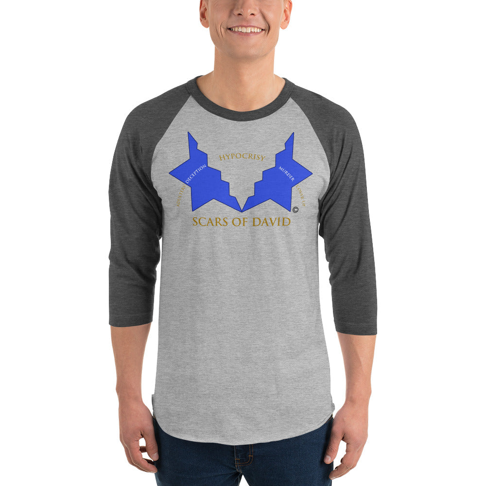 Scars of David Men's 3/4 Sleeve Raglan Shirt