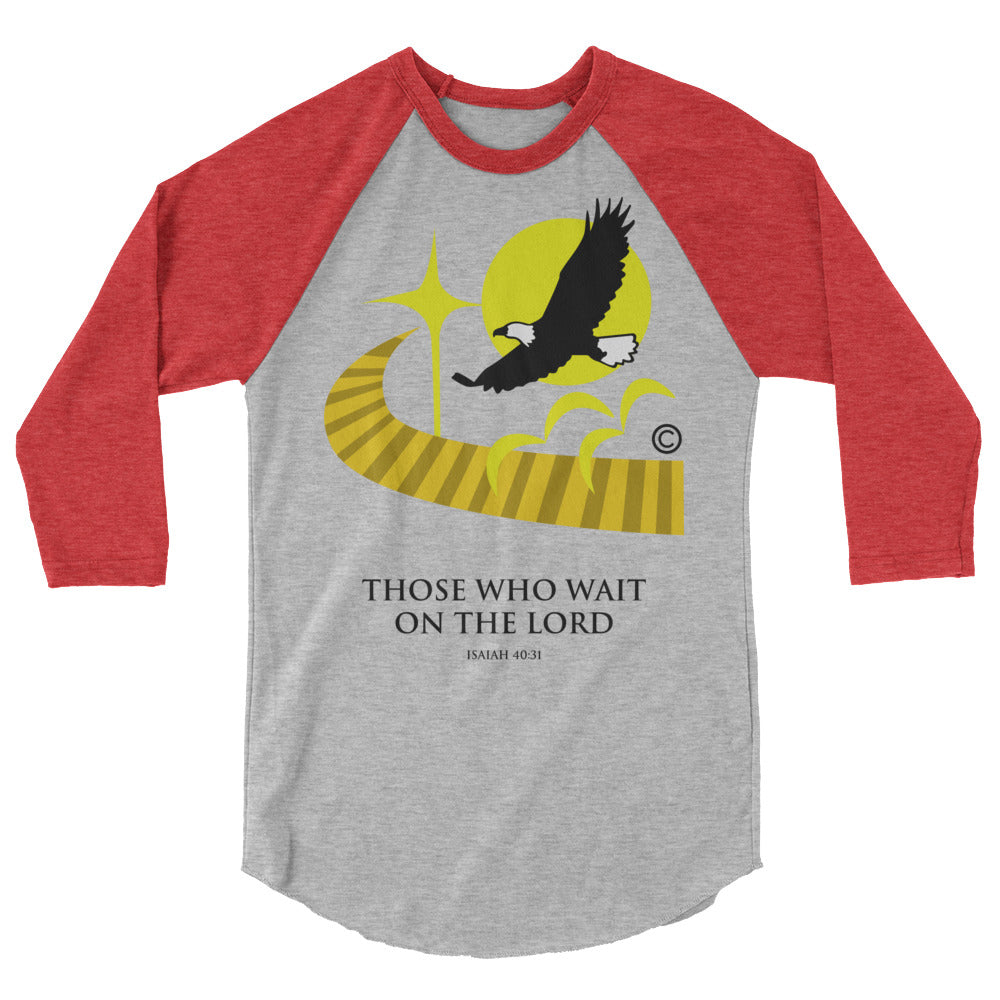 Those Who Wait on the Lord Men's 3/4 Sleeve Raglan Shirt