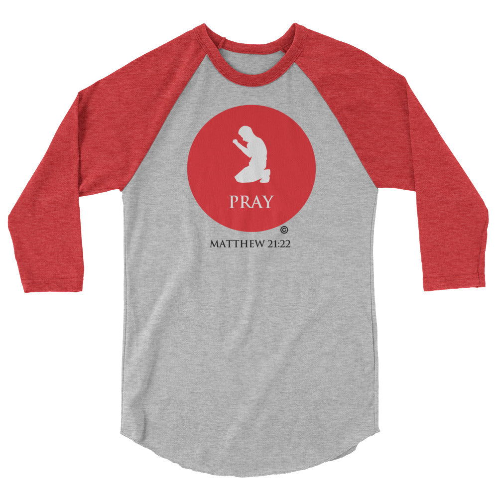 Pray Men's 3/4 Sleeve Raglan Shirt