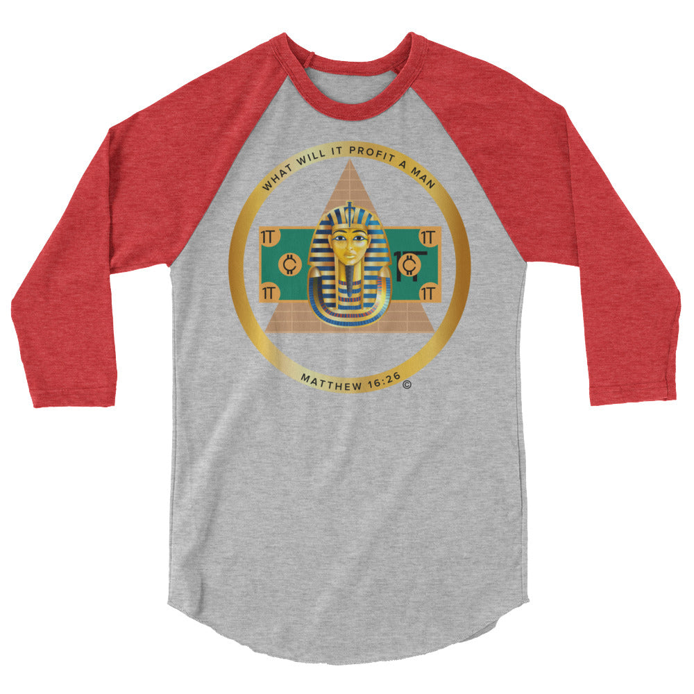 Matthew 16:26 Men's 3/4 Sleeve Raglan Shirt