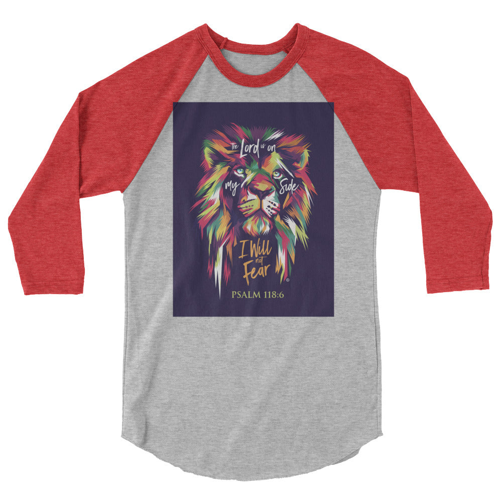 I Will Not Fear Men's 3/4 Sleeve Raglan Shirt