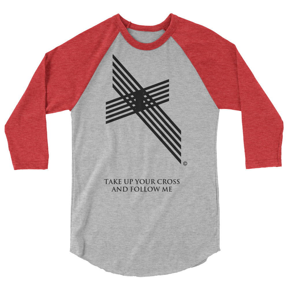 Take Up Your Cross Men's 3/4 Sleeve Raglan Shirt