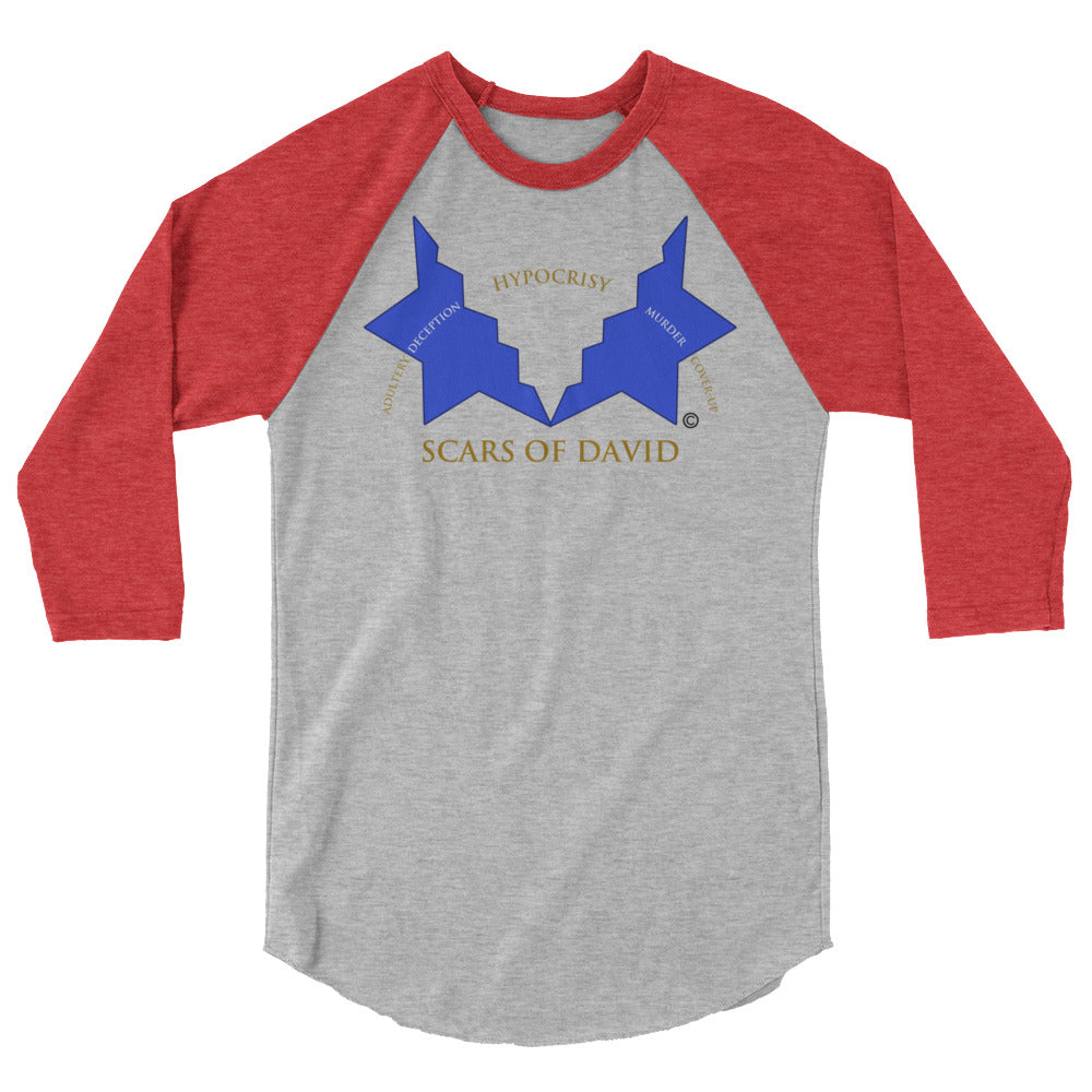 Scars of David Men's 3/4 Sleeve Raglan Shirt