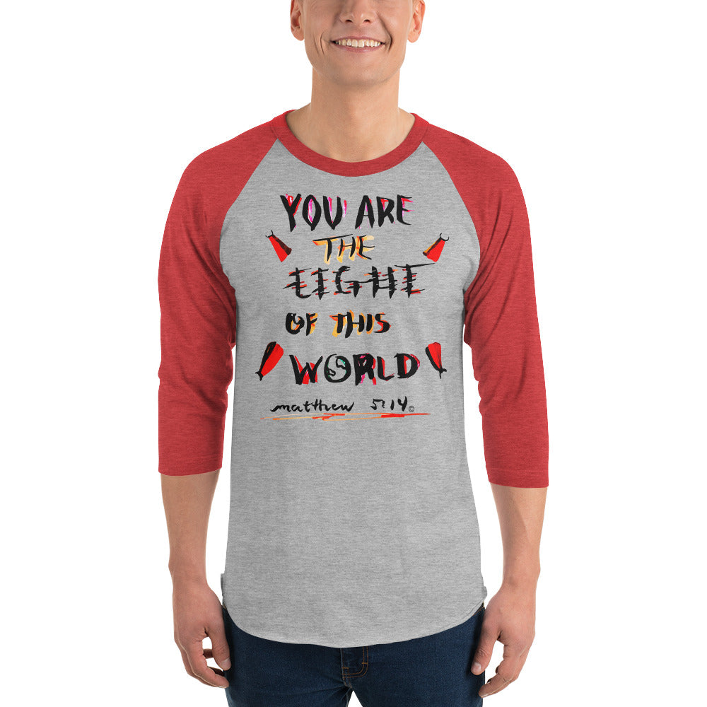 Light of This World Men's 3/4 Sleeve Raglan Shirt
