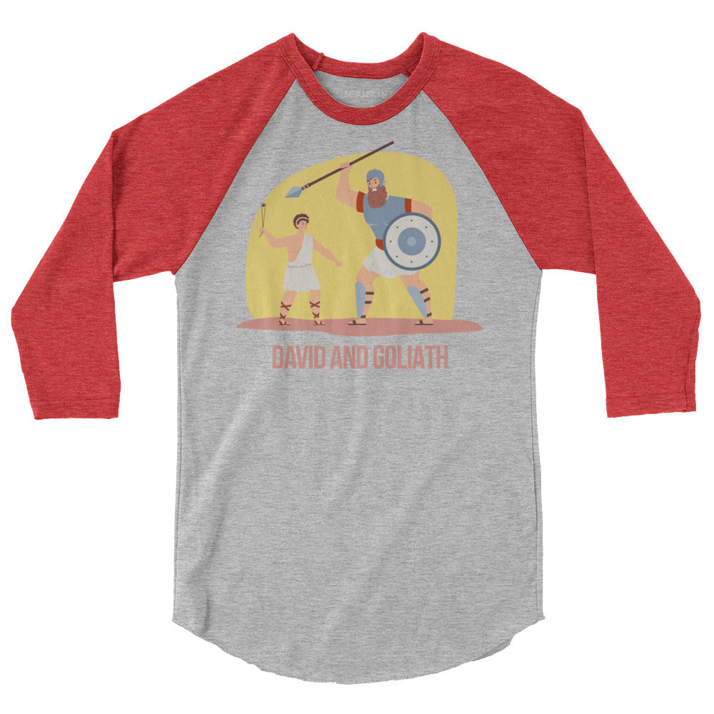 David and Goliath Men's 3/4 Sleeve Raglan Shirt