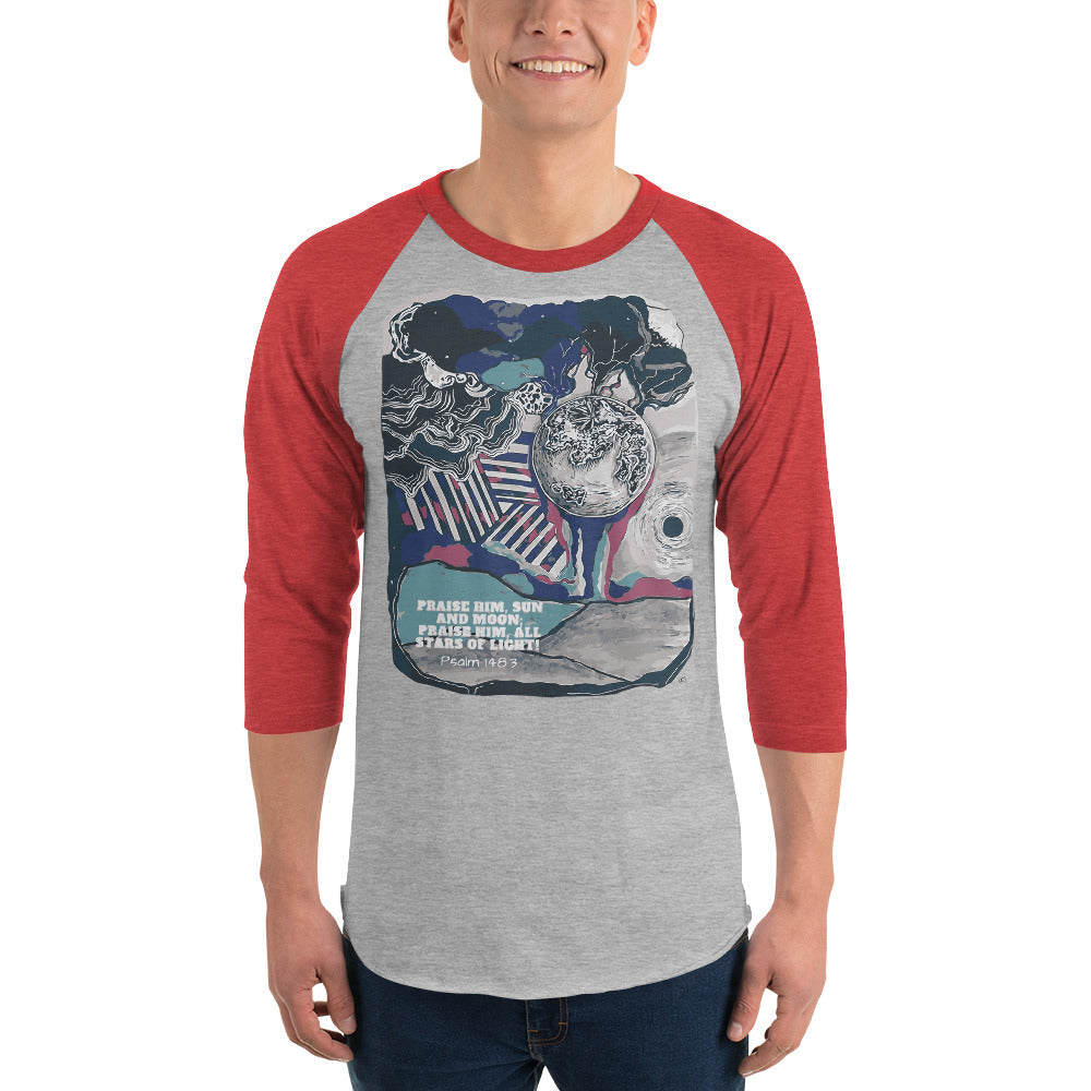 Praise Him Men's 3/4 Sleeve Raglan Shirt