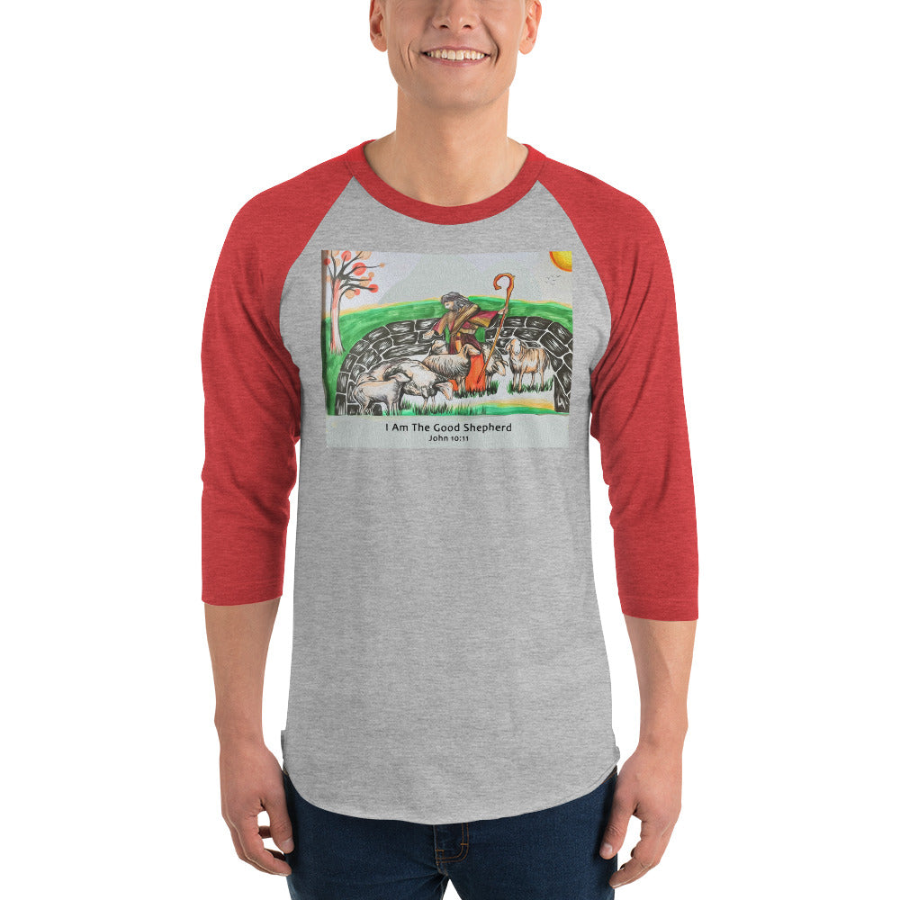 Good Shepherd Men's 3/4 Sleeve Raglan Shirt