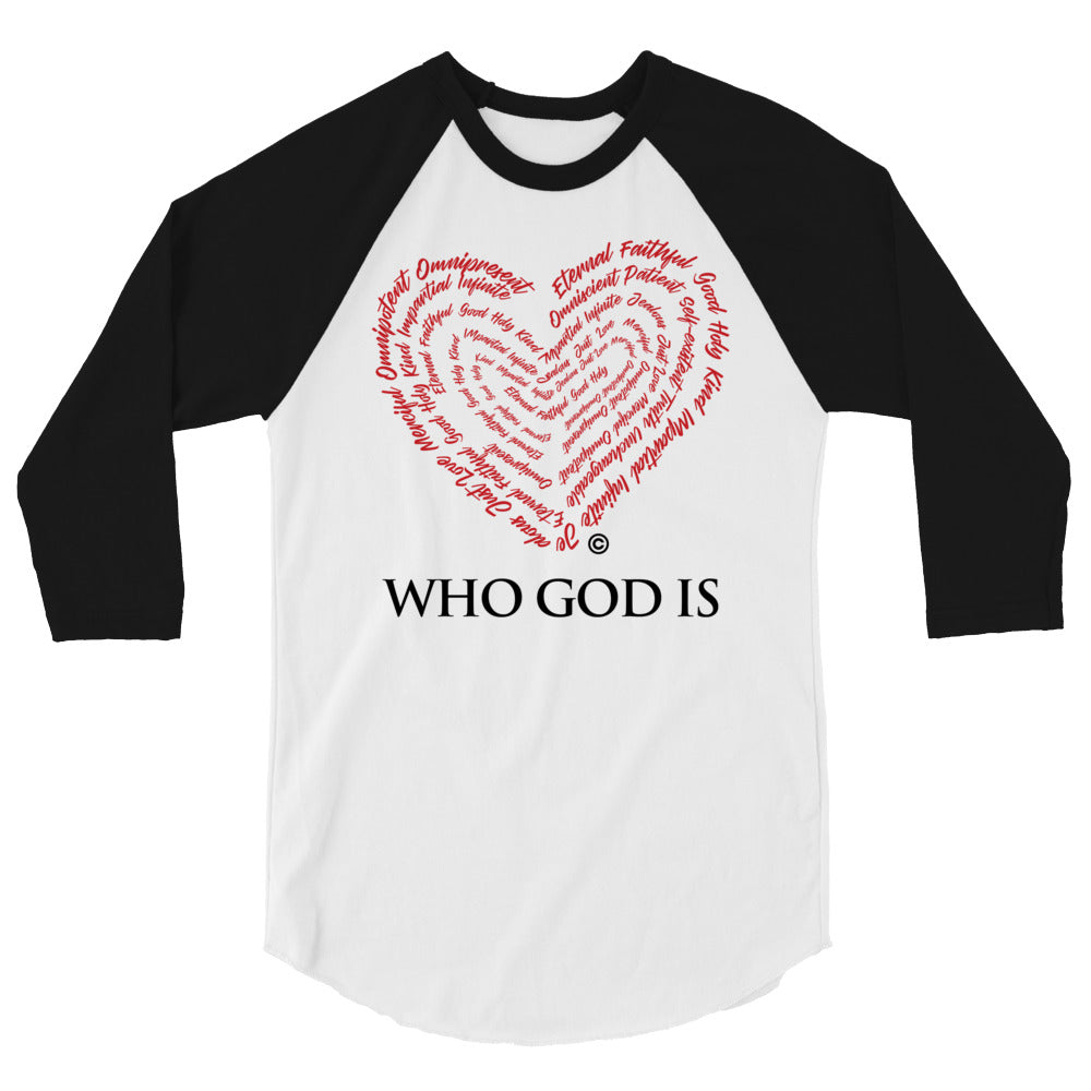 Who God Is Women's 3/4 Sleeve Raglan Shirt