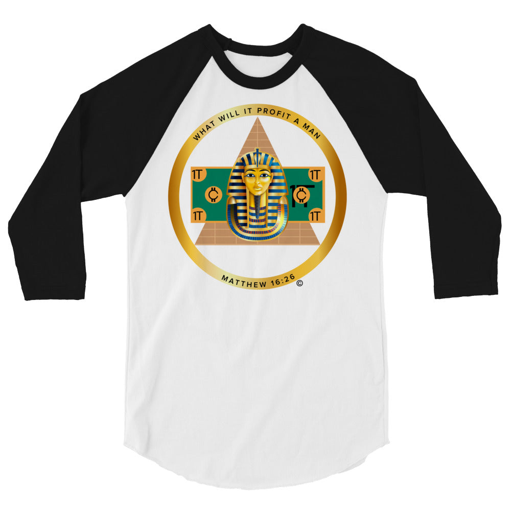 Matthew 16:26 Men's 3/4 Sleeve Raglan Shirt