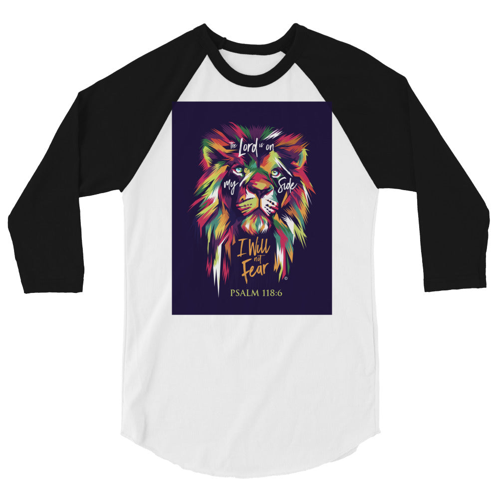 I Will Not Fear Men's 3/4 Sleeve Raglan Shirt