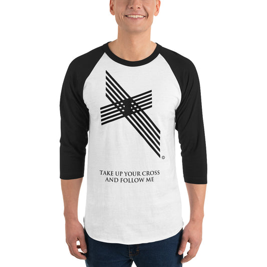 Take Up Your Cross Men's 3/4 Sleeve Raglan Shirt
