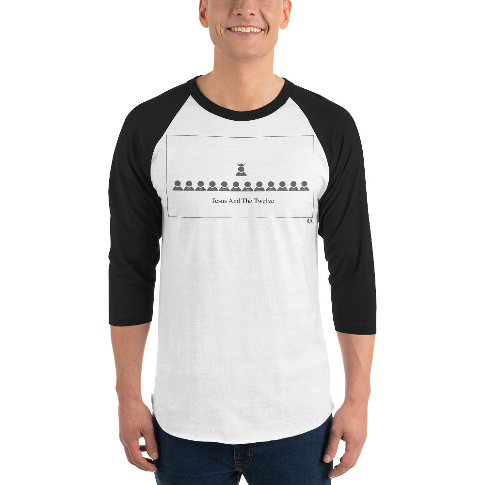 Jesus and the Twelve Men's 3/4 Sleeve Raglan Shirt
