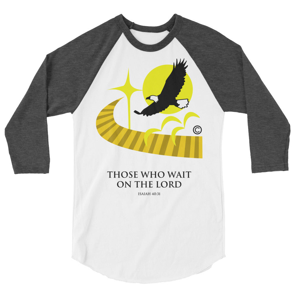 Those Who Wait on the Lord Men's 3/4 Sleeve Raglan Shirt