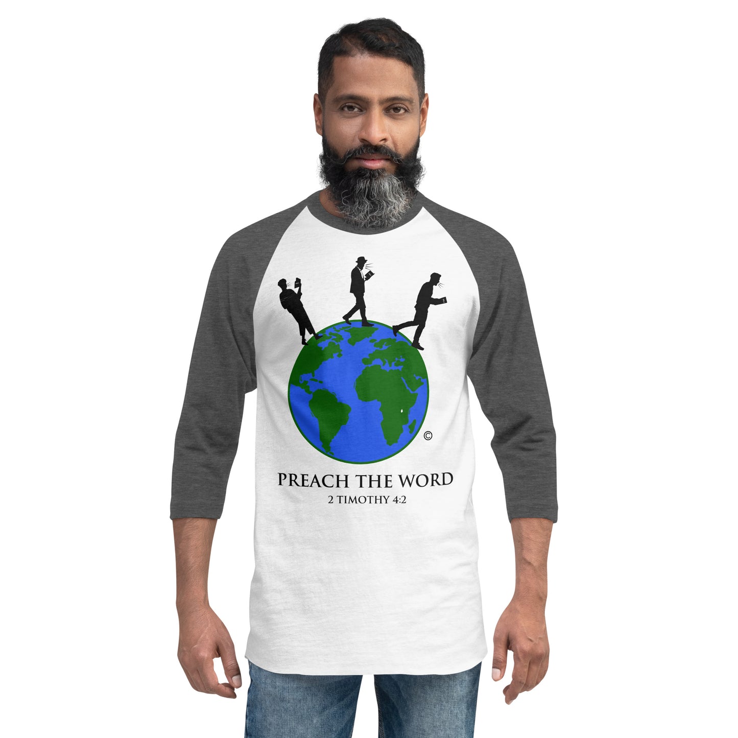 Preach the Word 3/4 Men's Sleeve Raglan Shirt