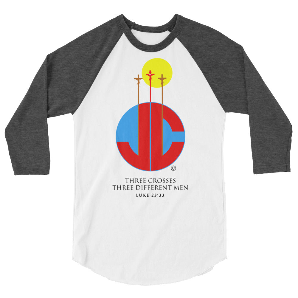 Three Crosses 3/4 Sleeve RaglanSshirt
