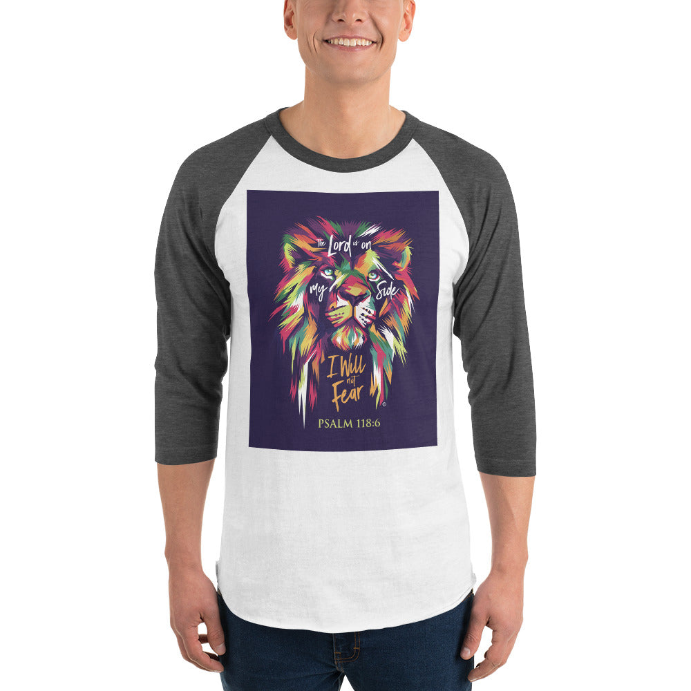 I Will Not Fear Men's 3/4 Sleeve Raglan Shirt