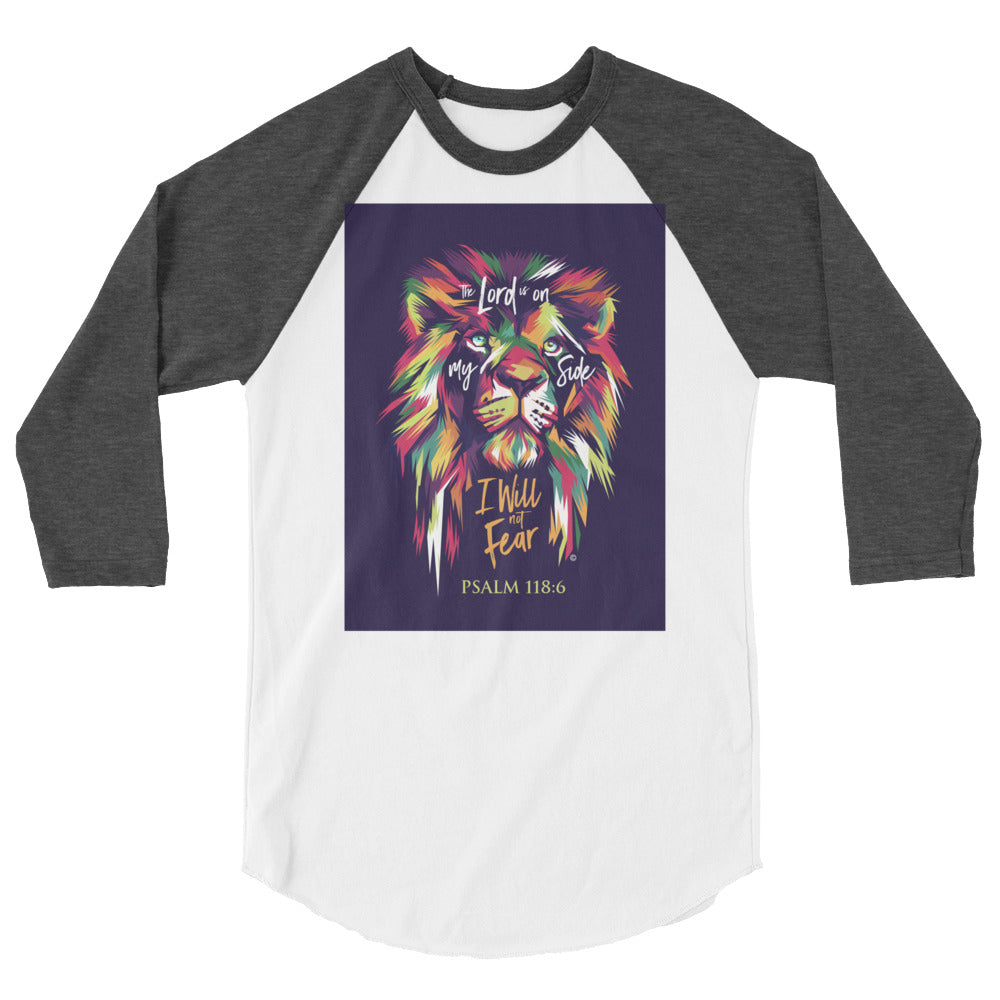 I Will Not Fear Men's 3/4 Sleeve Raglan Shirt