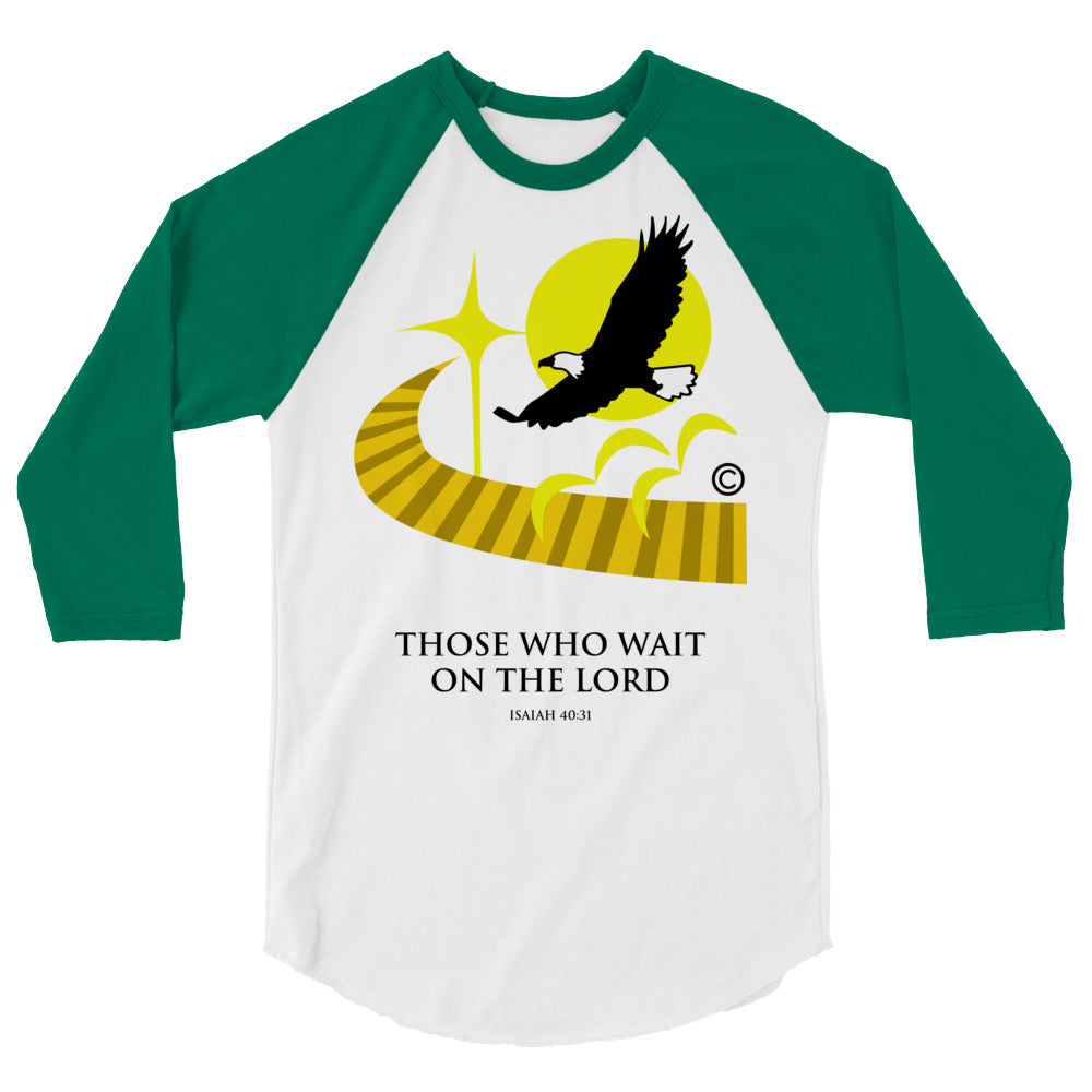 Those Who Wait on the Lord Men's 3/4 Sleeve Raglan Shirt