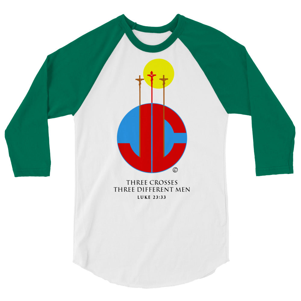 Three Crosses 3/4 Sleeve RaglanSshirt