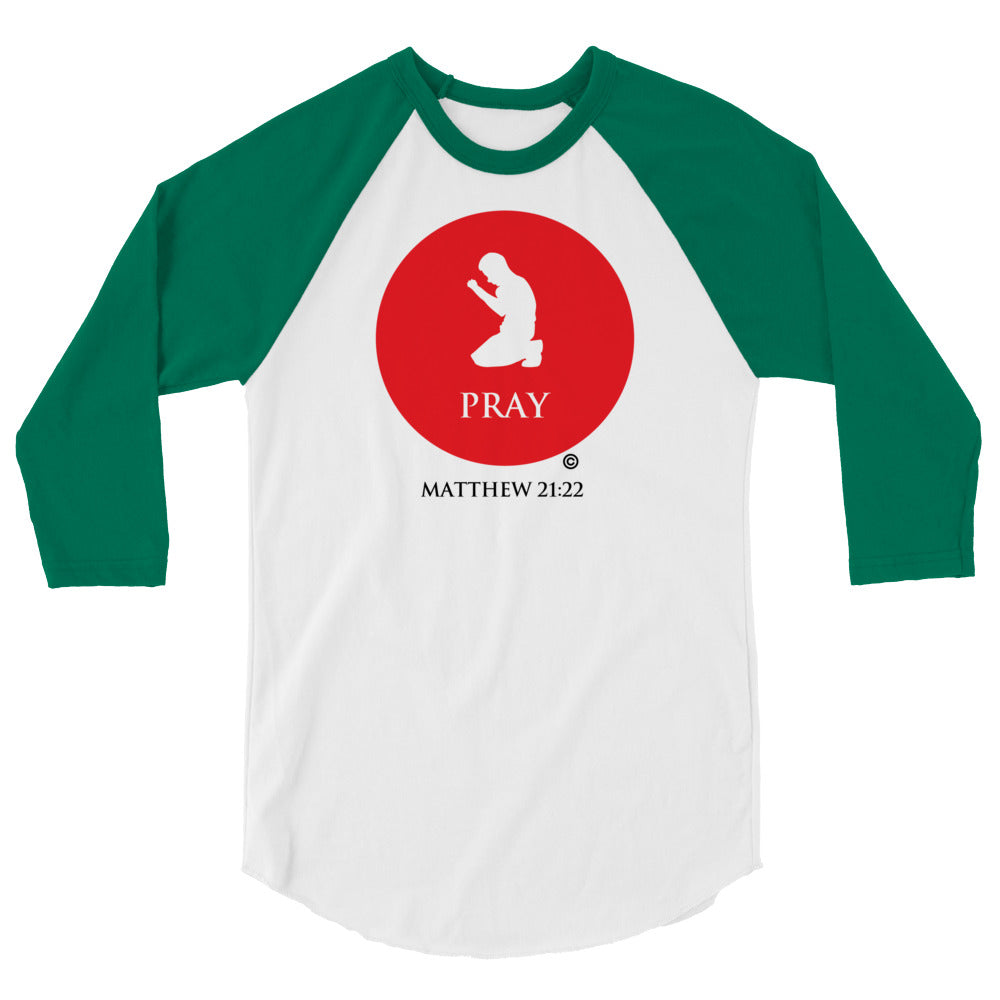 Pray Men's 3/4 Sleeve Raglan Shirt