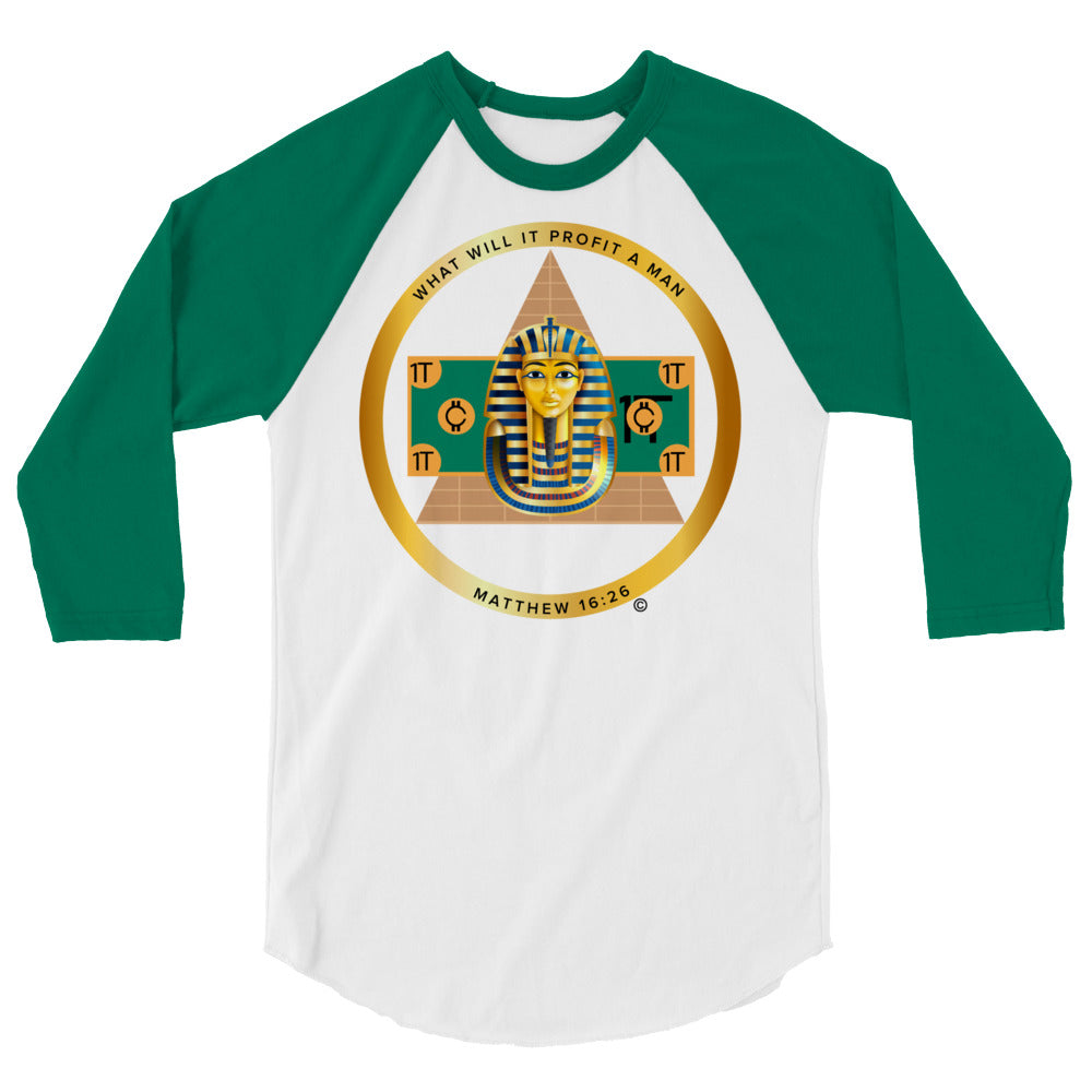 Matthew 16:26 Men's 3/4 Sleeve Raglan Shirt
