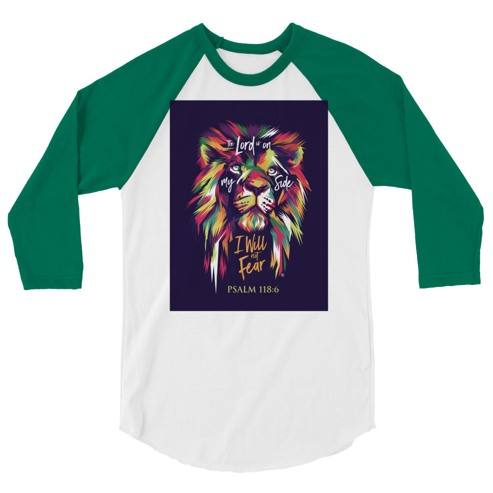 I Will Not Fear Men's 3/4 Sleeve Raglan Shirt