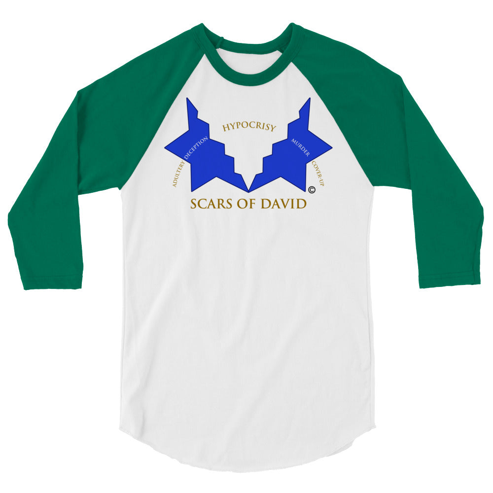 Scars of David Men's 3/4 Sleeve Raglan Shirt