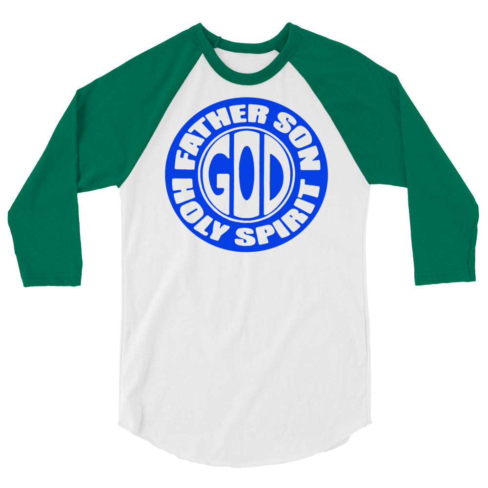 Father Son Holy Spirit Men's 3/4 Sleeve Raglan Shirt